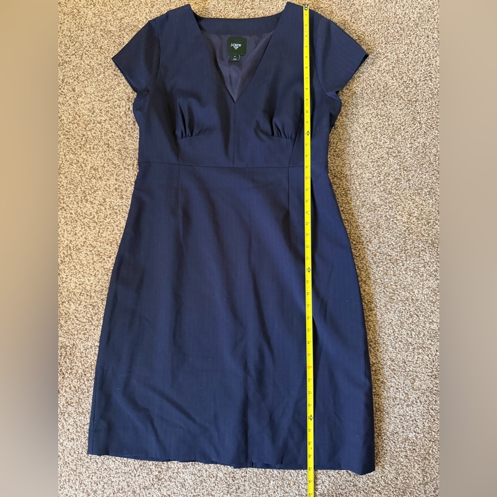 J. Crew Suiting Classic Navy Midi Dress - Picture 4 of 9